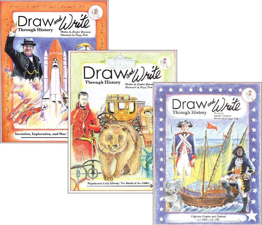 Draw and Write Thru History SET of 3 (Books 4-6) 1492-20th Century – NEW