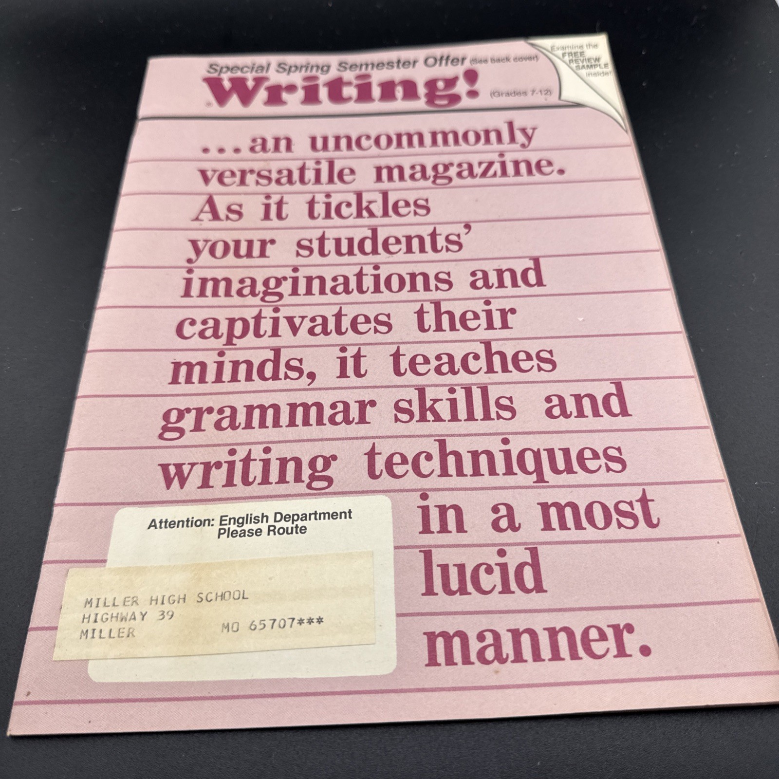 Writing Curriculum Grades 7-12 Magazine