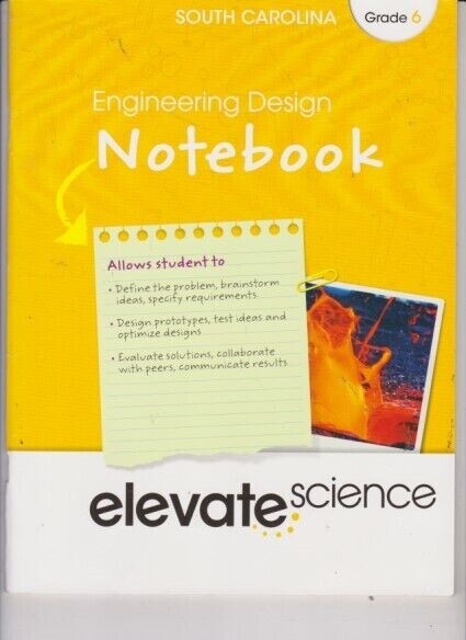 elevate Science:Engineering Design Notebook GR 6 S. Carolina 2023 (set of10 bks)