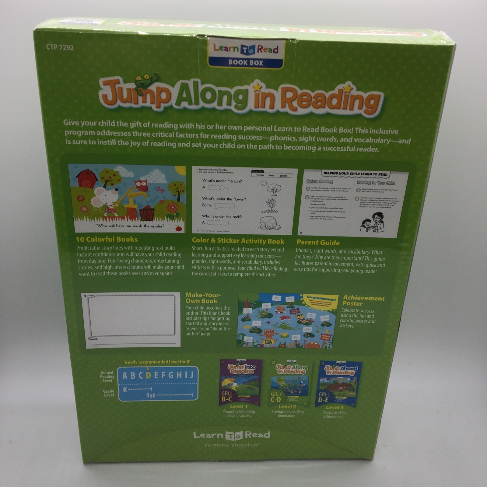 Learn To Read Box Set Guided Reading Levels C-D Grade K Ages 4 and Up New