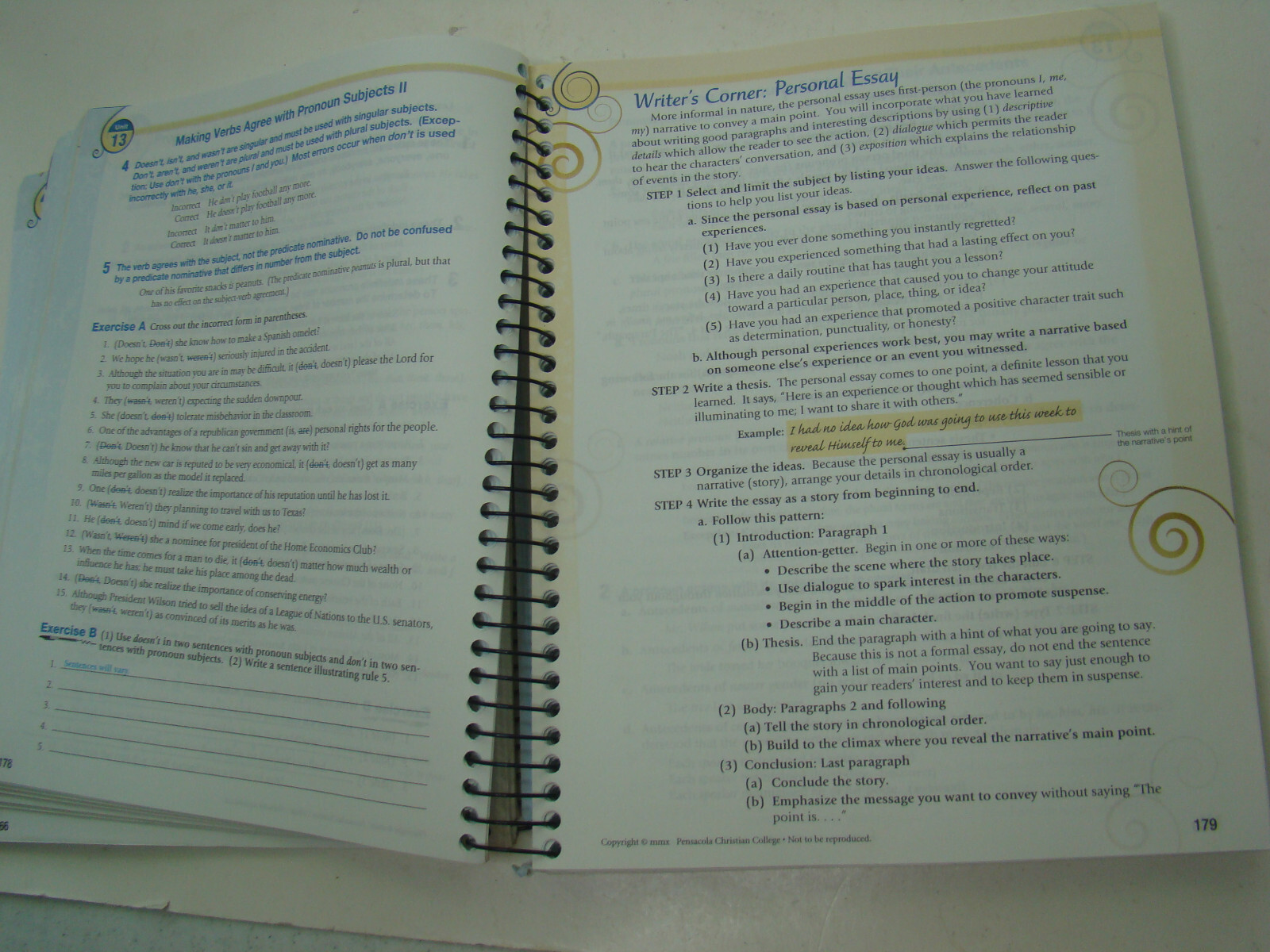 A Beka Grammar & Composition Work Text III teacher key 5th ed Language Series