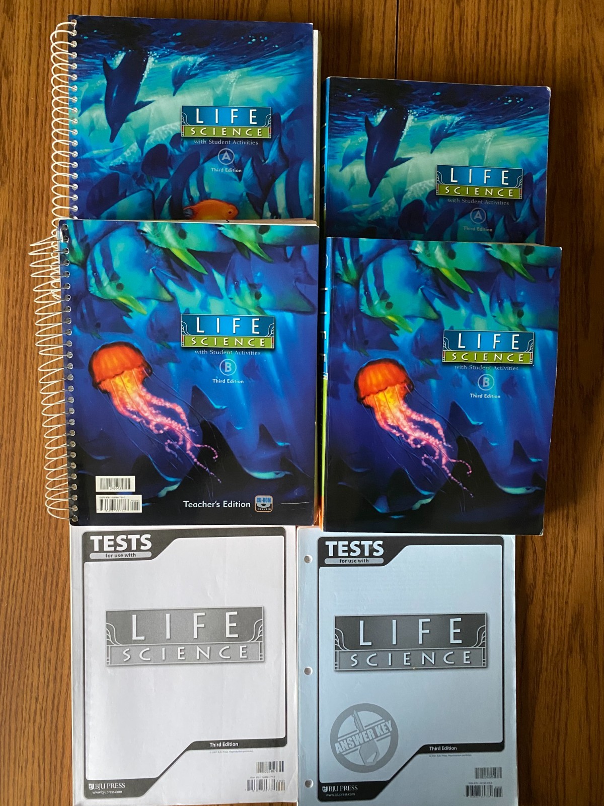 Bob Jones University BJU Life Science Set with Tests and Test Answer Key