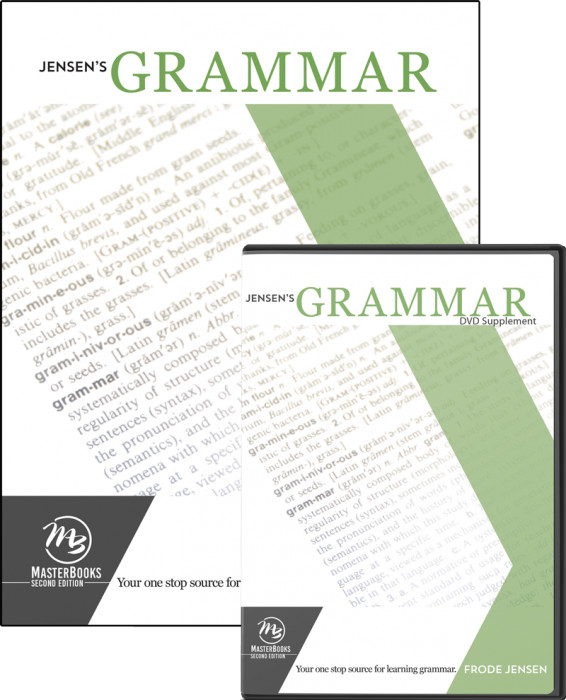 New JENSEN’S GRAMMAR Worktext and 2-DVD SET Master Books Homeschool Grade 8-12