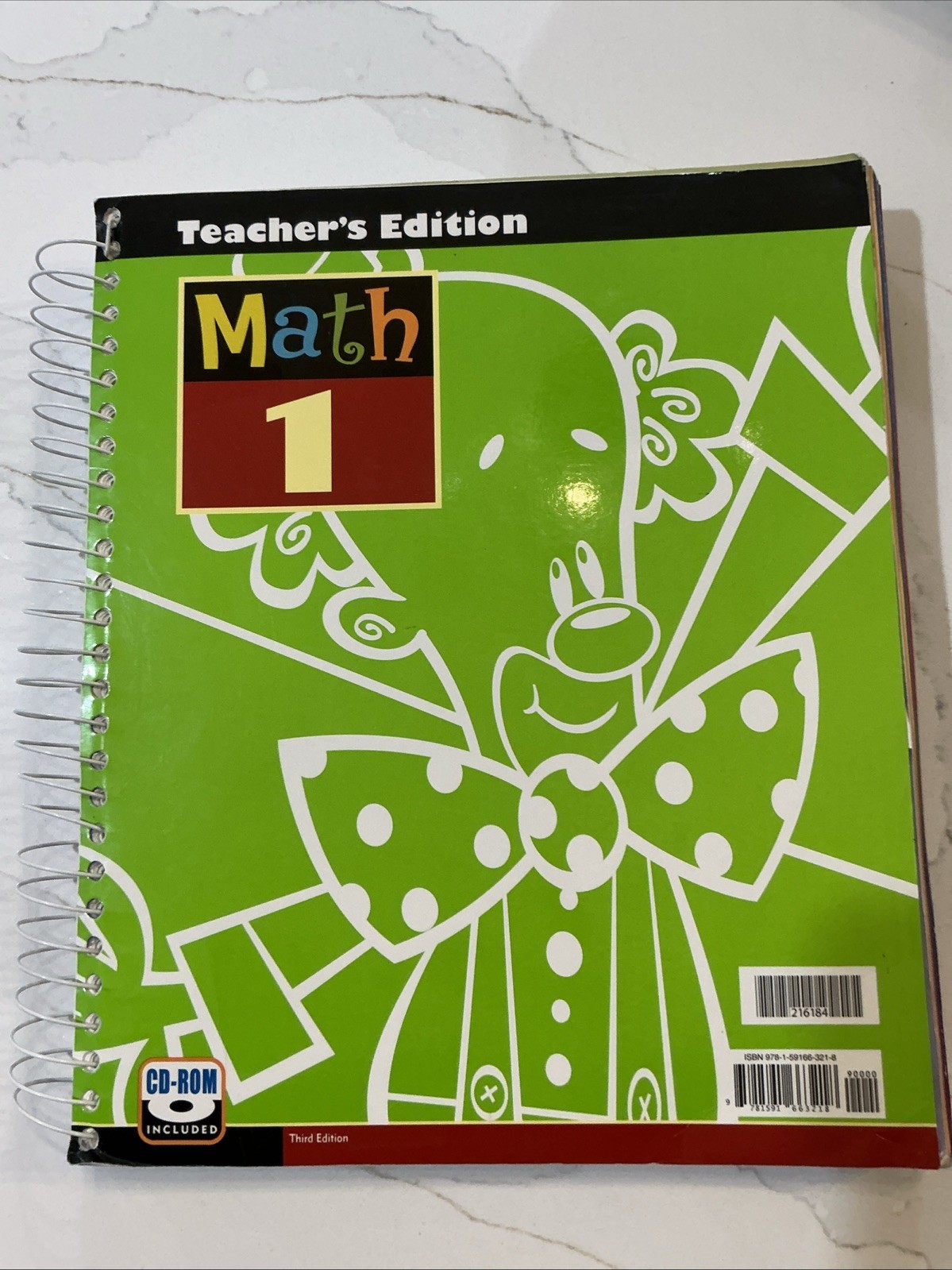 BJU Press Math 1 Instructor’s Book 3rd Edition w/CD and Test Booklet Homeschool