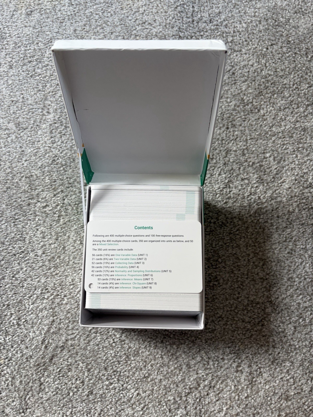 Barron’s AP Statistics Flashcards 4th Edition Study Guide, 500 Cards Test Prep