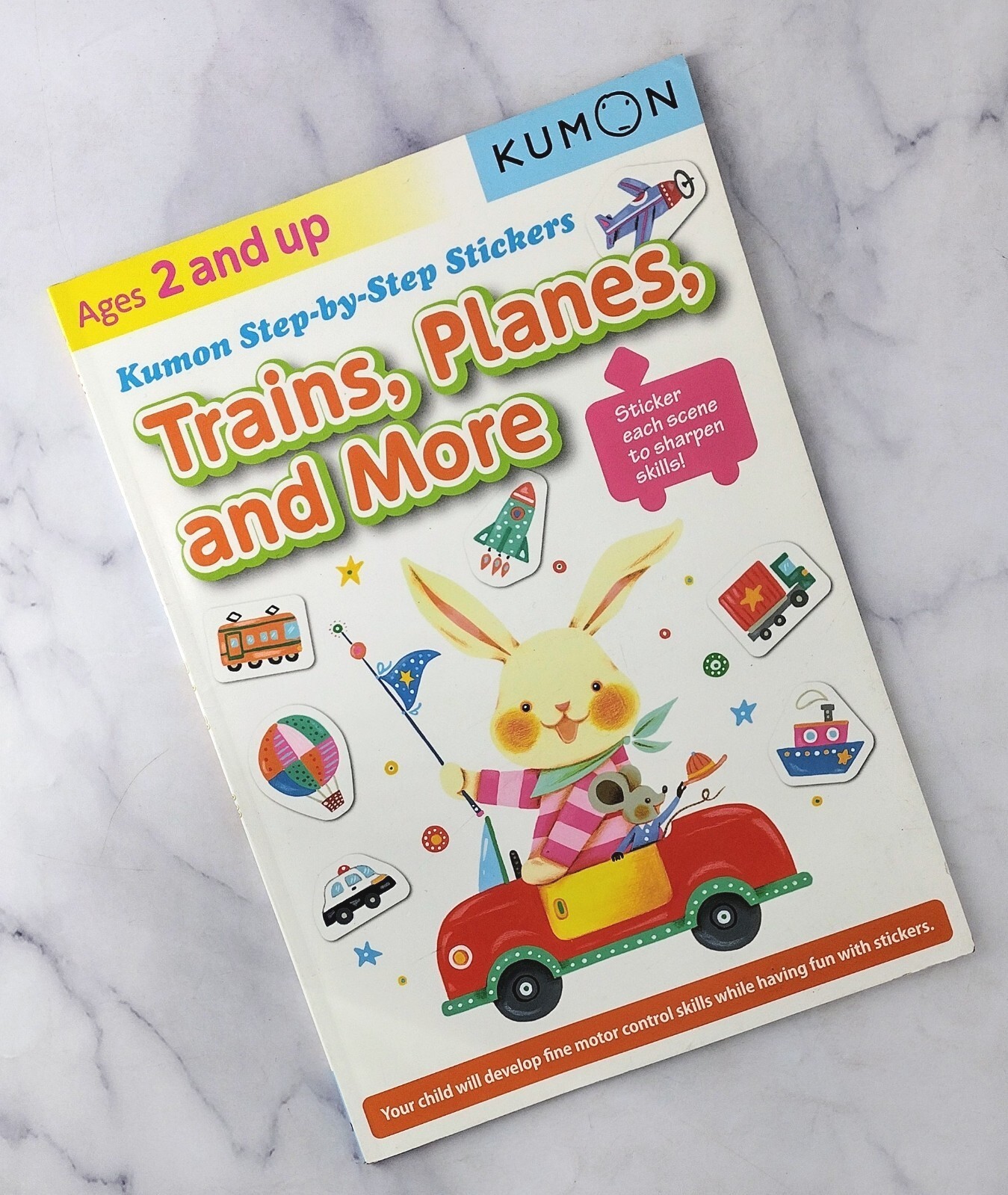 Kumon Step-By-Step Stickers : Trains, Planes, and More (2014, Paperback)