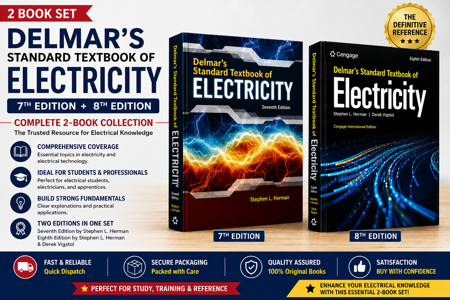 Delmar’s Standard Textbook of Electricity 7th & 8th Edition 2 Book Set FREE SHIP