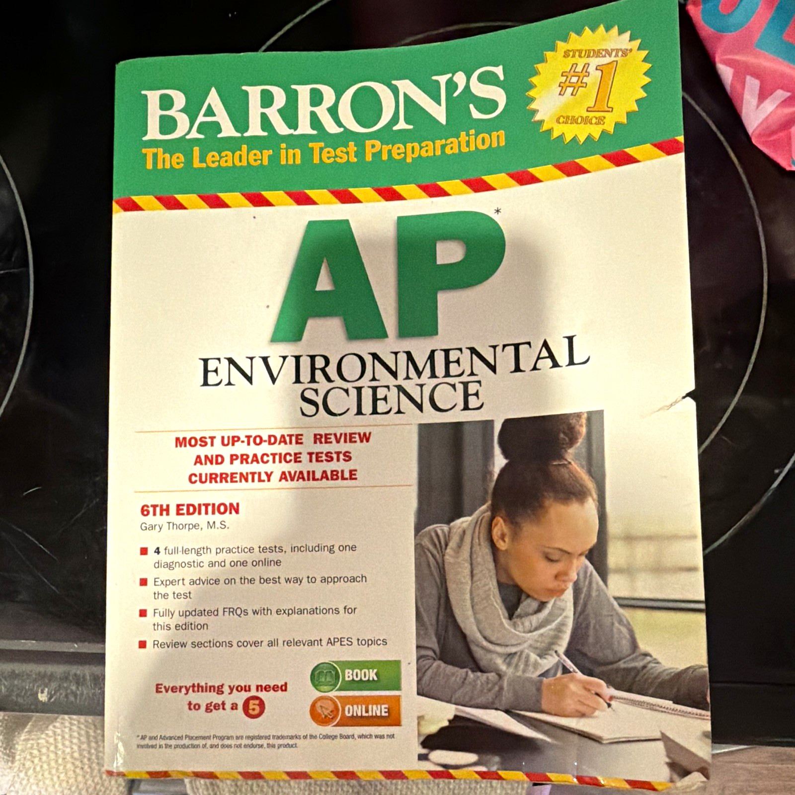 Barron’s AP Environmental Science 6th Edition Study Guide Book Gary Thorpe 2017