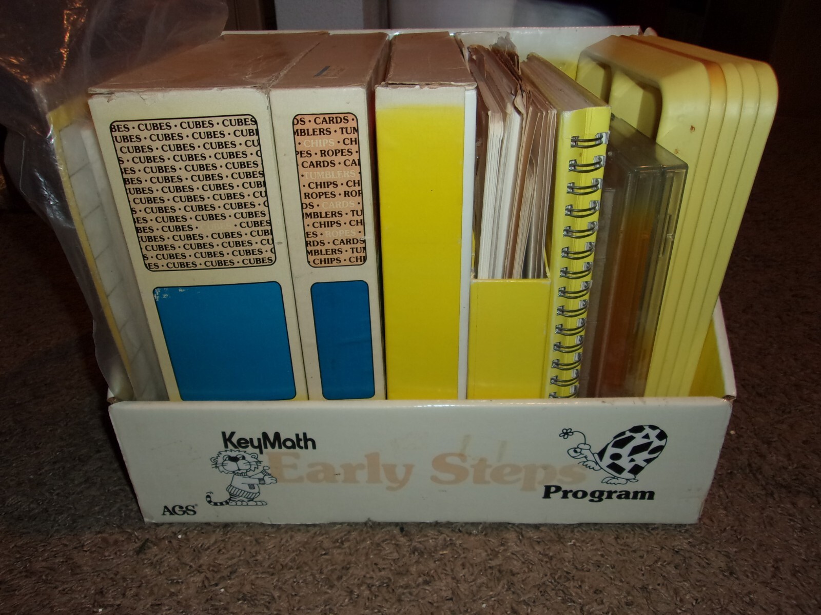 KeyMath Early Steps Program Books Manipulatives Blocks Guide Key Math SET AGS
