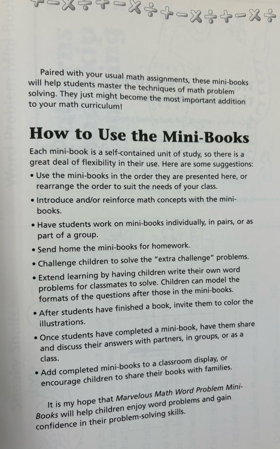 Marvelous Math Word Problem Mini Books Grades 2-3 Paperback