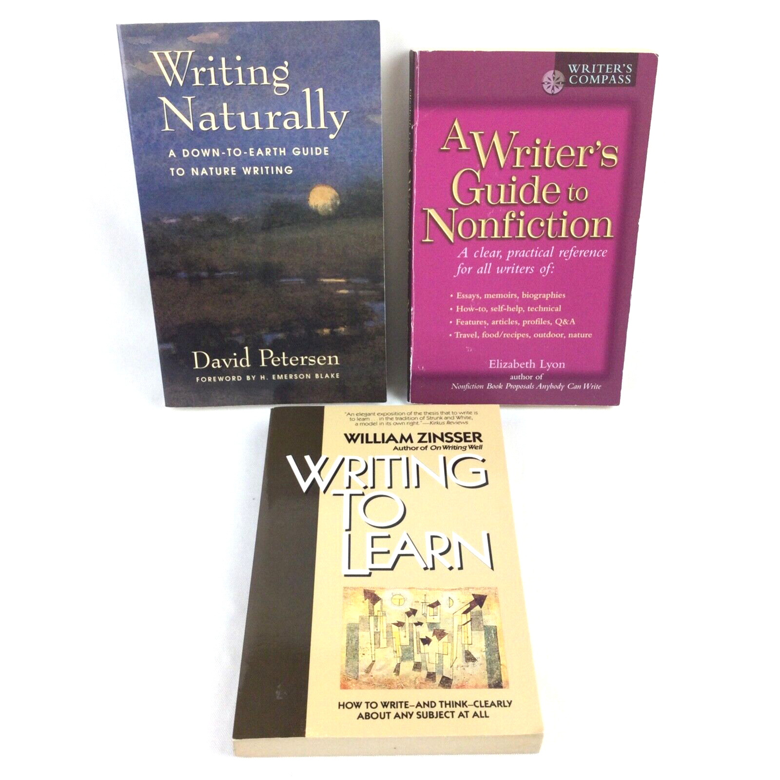 Writer’s Guide How To TPB Lot x 3: Writing to Learn Nonfiction Naturally Nature