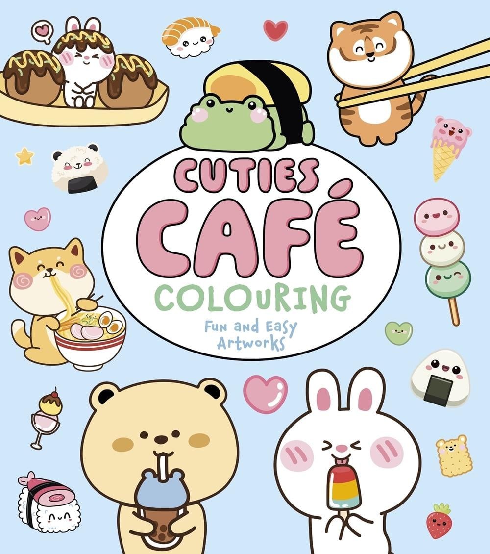 Cuties Caf Colouring: Fun and Easy Artworks by Violet Peto Paperback Book