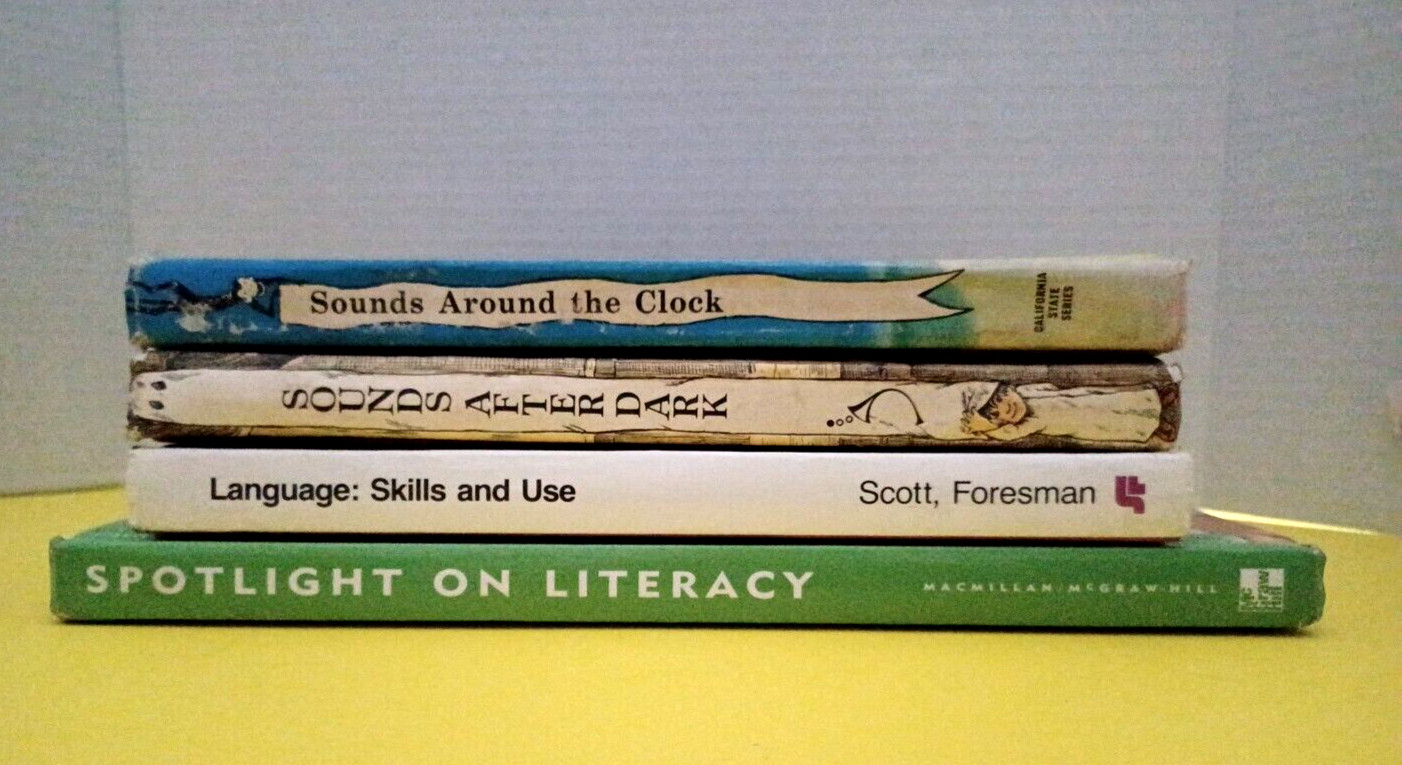 4 ASSORTED CHILDREN’S TEXTBOOKS Reading Books Hardcover Preowned -Titles Below