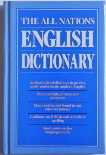 ALL NATIONS ENGLISH DICTIONARY By Morris G. Watkins And Lois I. Editors Watkins