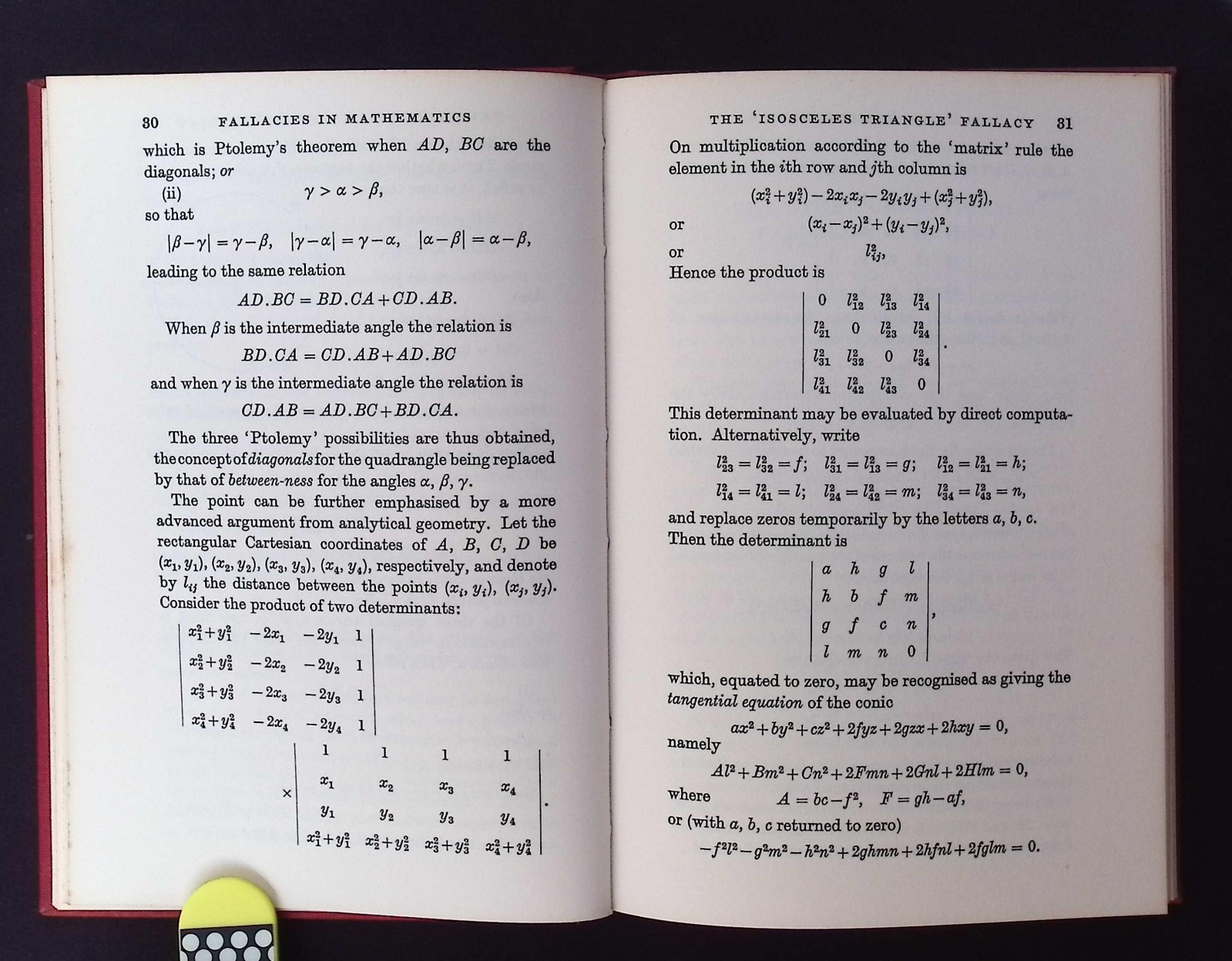 Fallacies in Mathematics by E. A. Maxwell, 1969 Cambridge University Press, HB