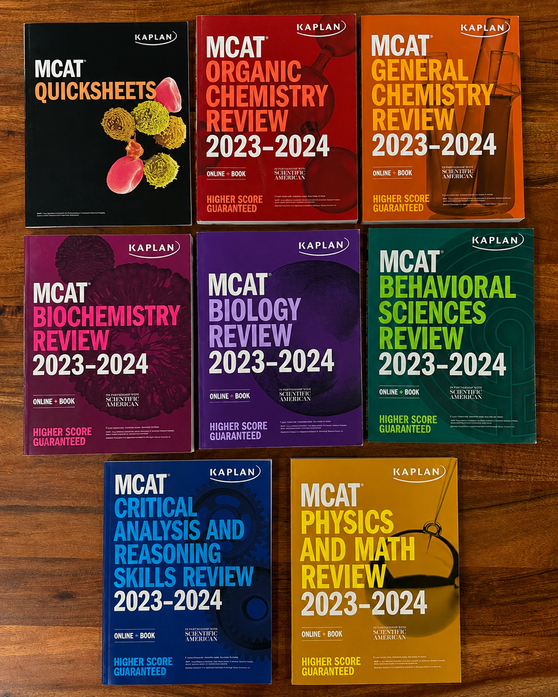 Kaplan MCAT Complete 7-Book Subject Review Set 2023-2024 + Quicksheets