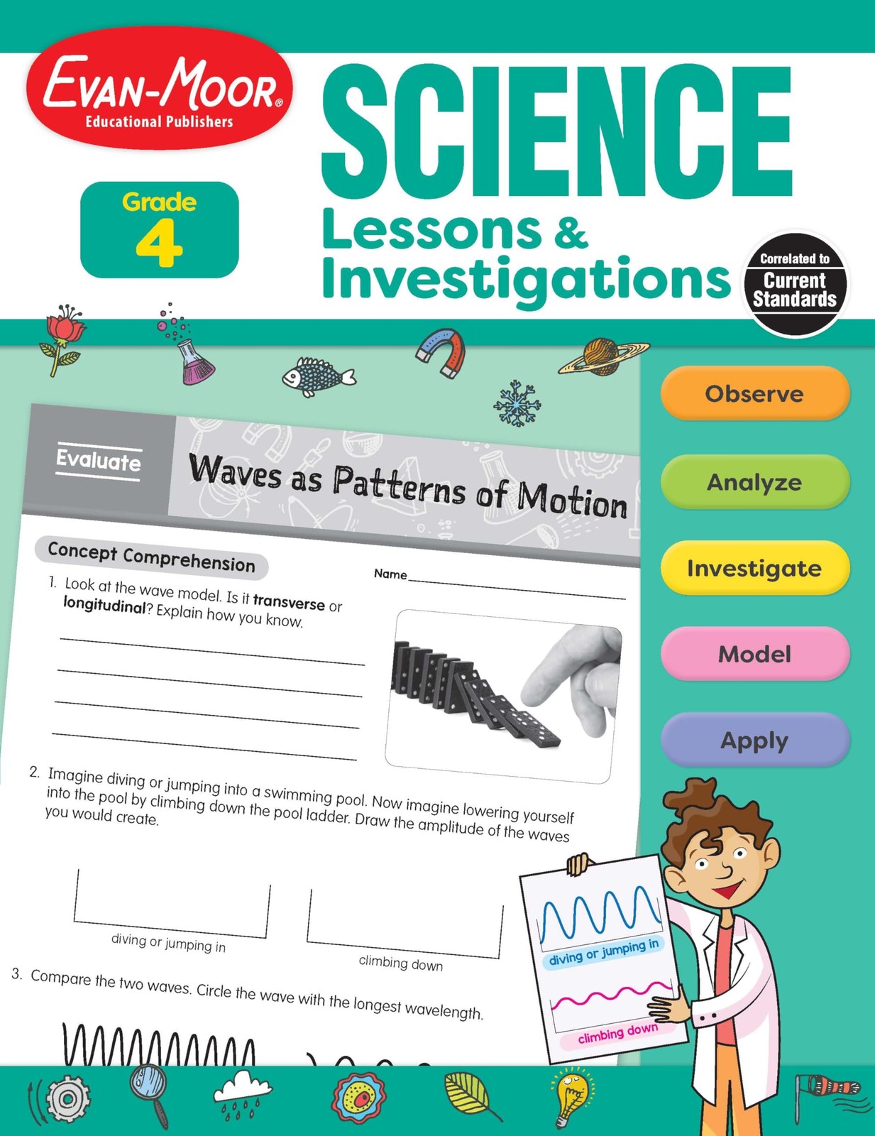 Evan-Moor Science Lessons and Investigations, Grade 4, Homeschool and Classr…