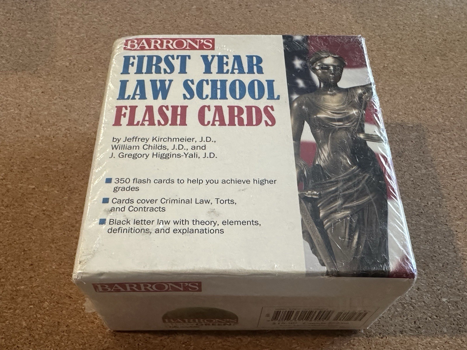SEALED Barron’s First Year Law School Flash Cards 350 Cards 2010 WEAR ON BOX
