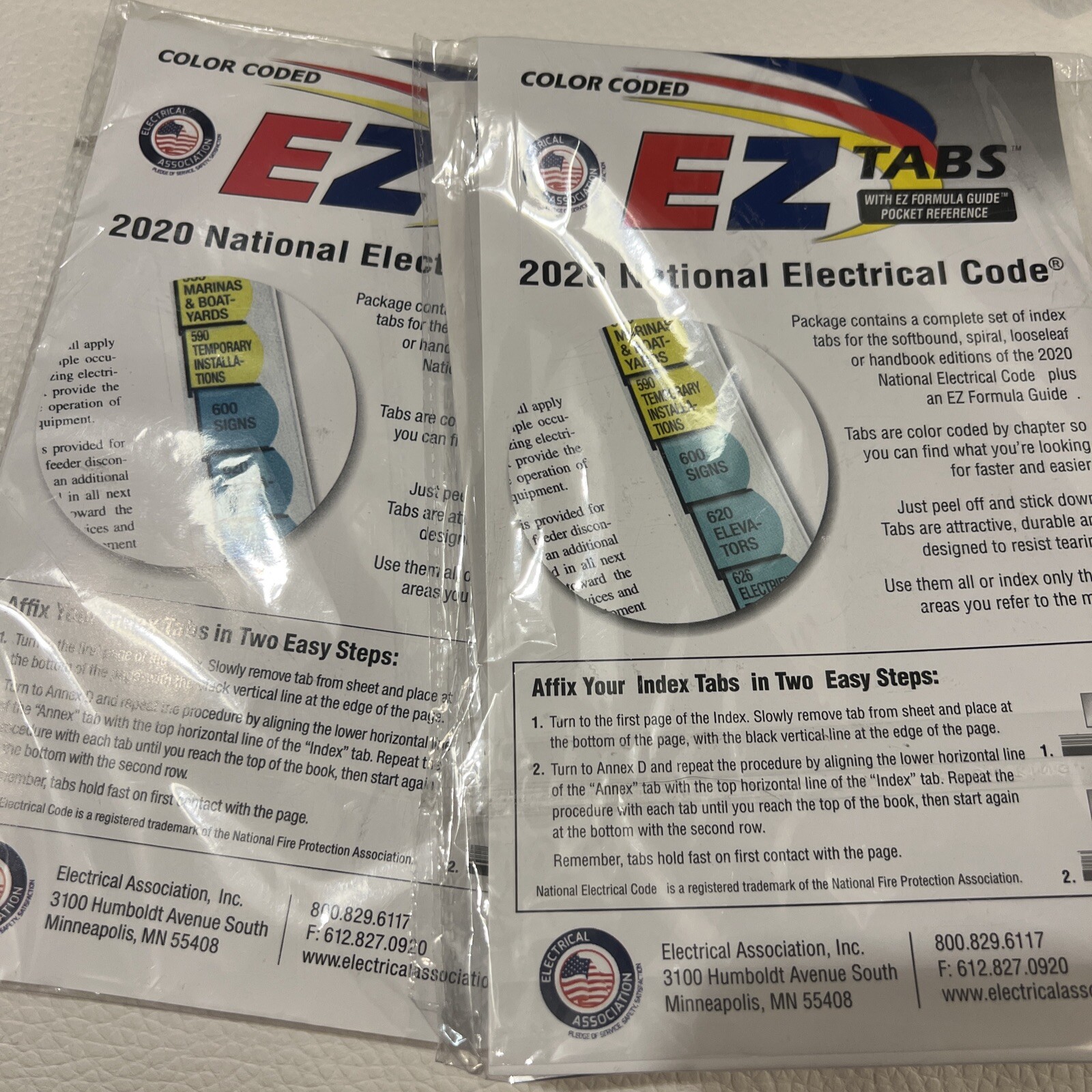 2020 Tabs based on NEC Code 2020