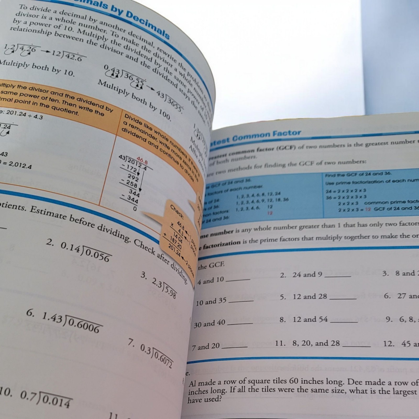 School Zone – Math Basics 6 Workbook – 64 Pages Ages 11 to 12 6th Grade Power…