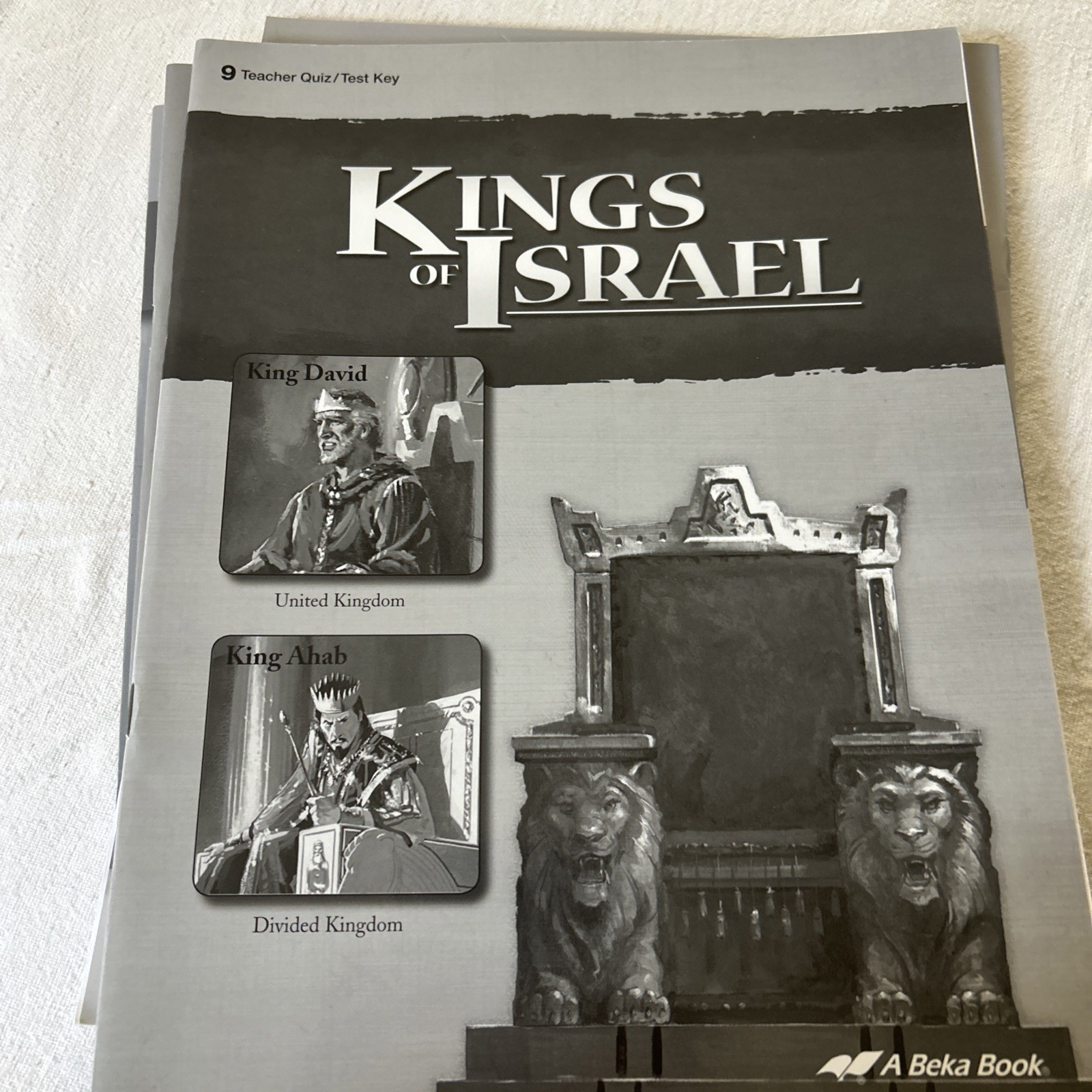 Abeka Book Kings of Israel Quiz and Test Key 9th Grade P3