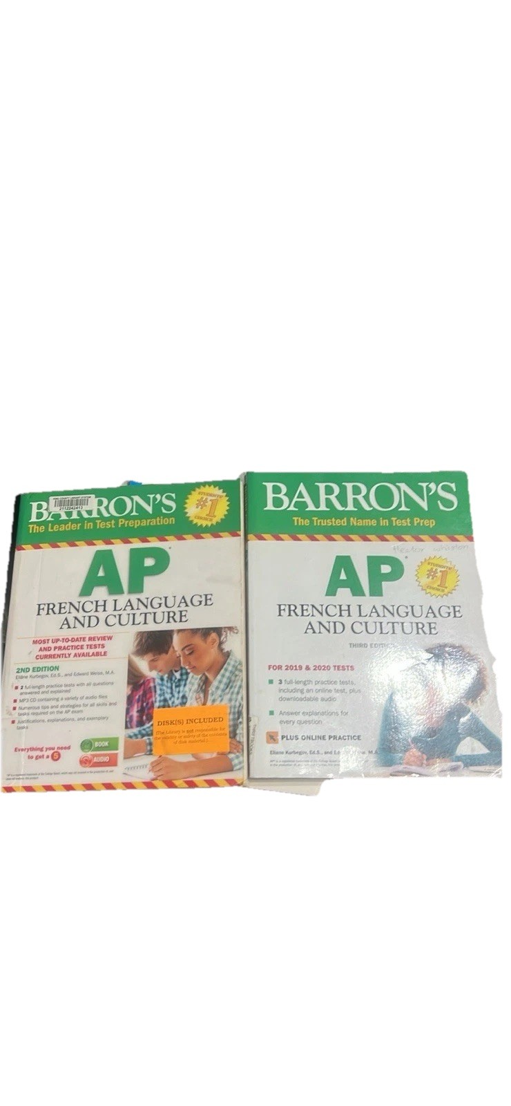 Barron’s AP French Language & Culture Study Guide Book 2nd & 3rd Edition