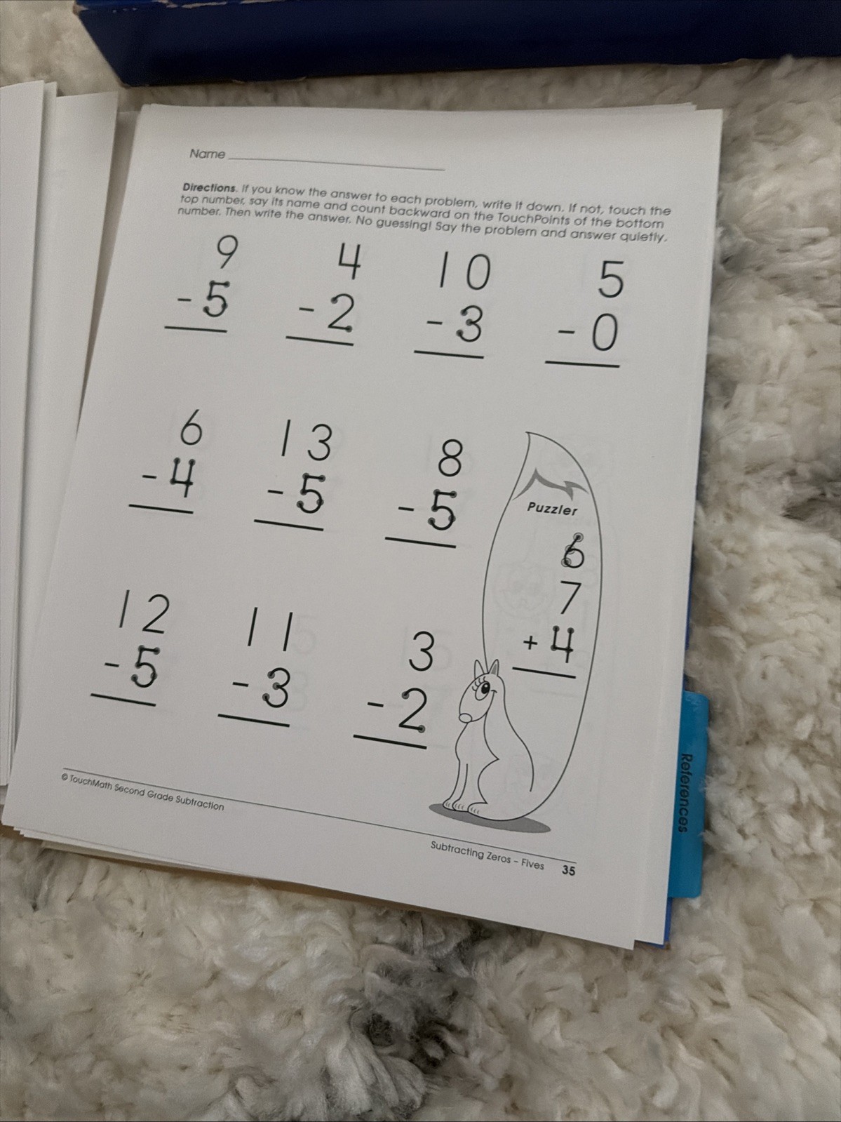 TouchMath Second Grade Subtraction Kit TM841 (2) Loose Leaf – 1/1/2006 No Guide