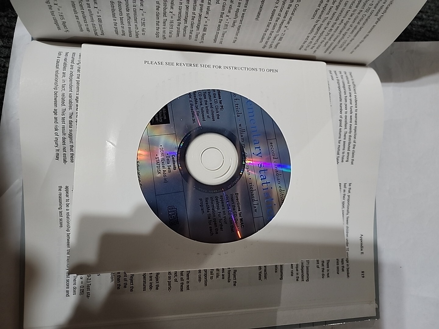 ELEMENTARY STATISTICS, CANADIAN EDITION *Excellent Condition*