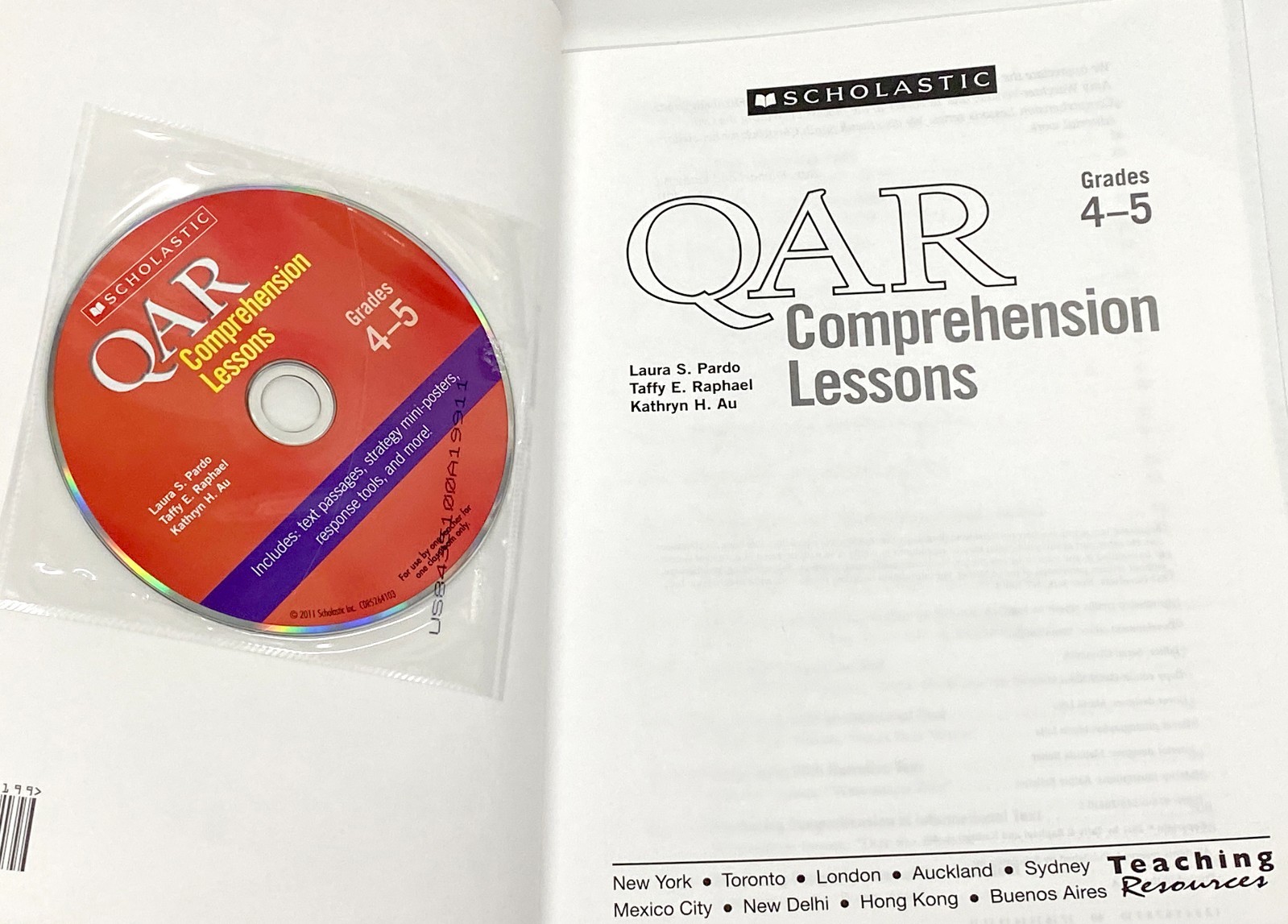 NEW Qar Comprehension Lessons Grades 4-5 : 16 Lessons With Text Passages with CD