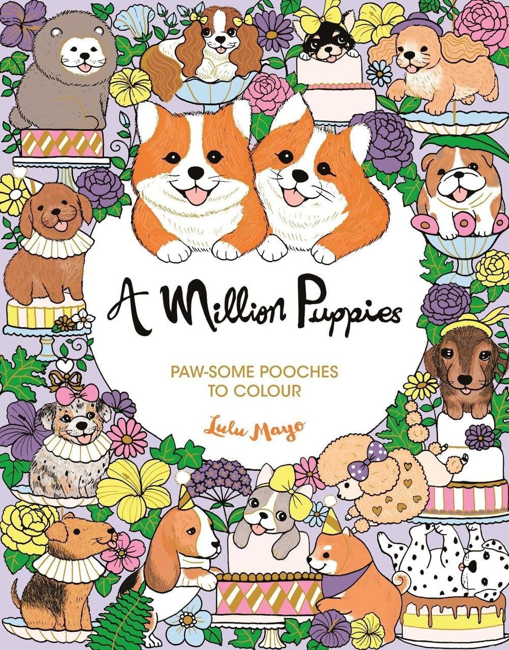 A Million Puppies: Paw-some Pooches to Colour by Lulu Mayo Paperback Book