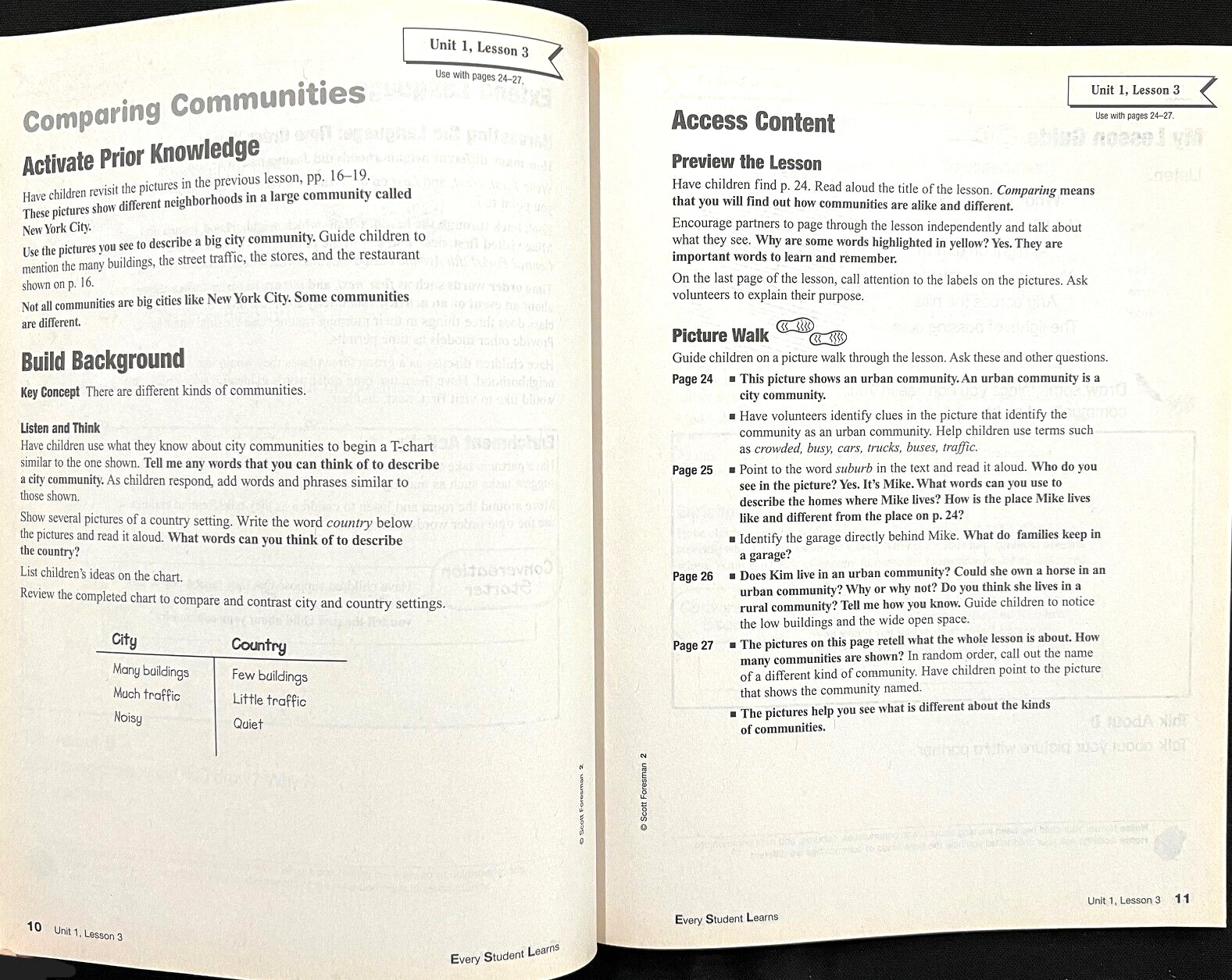 2nd Grade – EVERY STUDENT LEARNS – Teacher’s Guide Workbook (2004. Foresman)