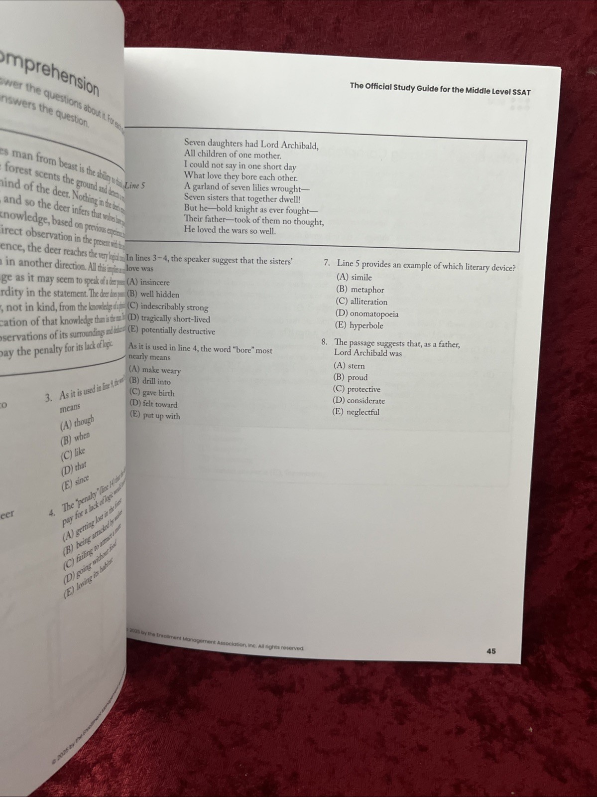 SSAT middle school study guide 2024/2025