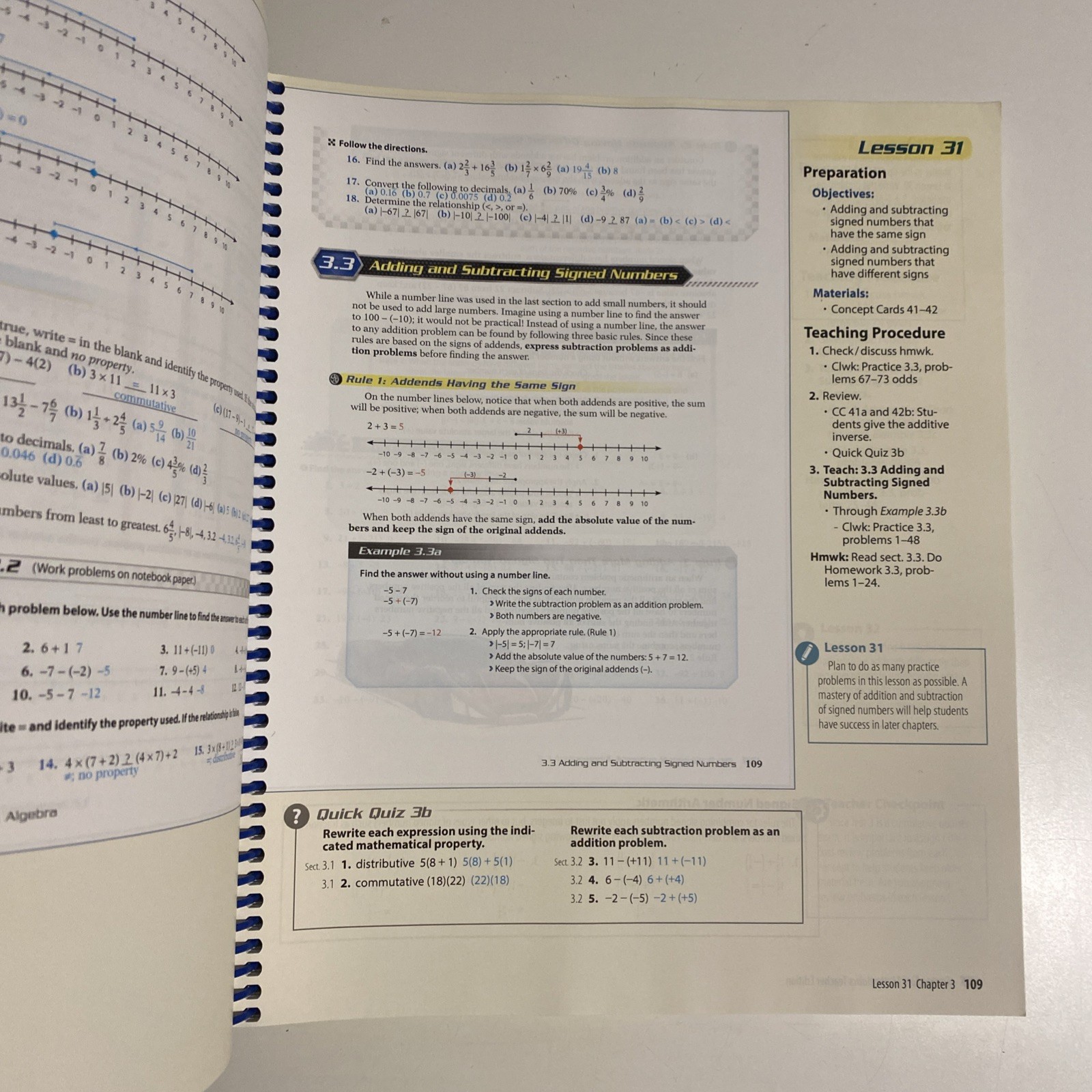 Abeka Intermediate Mathematics Work-Text Teacher Edition Volume 1