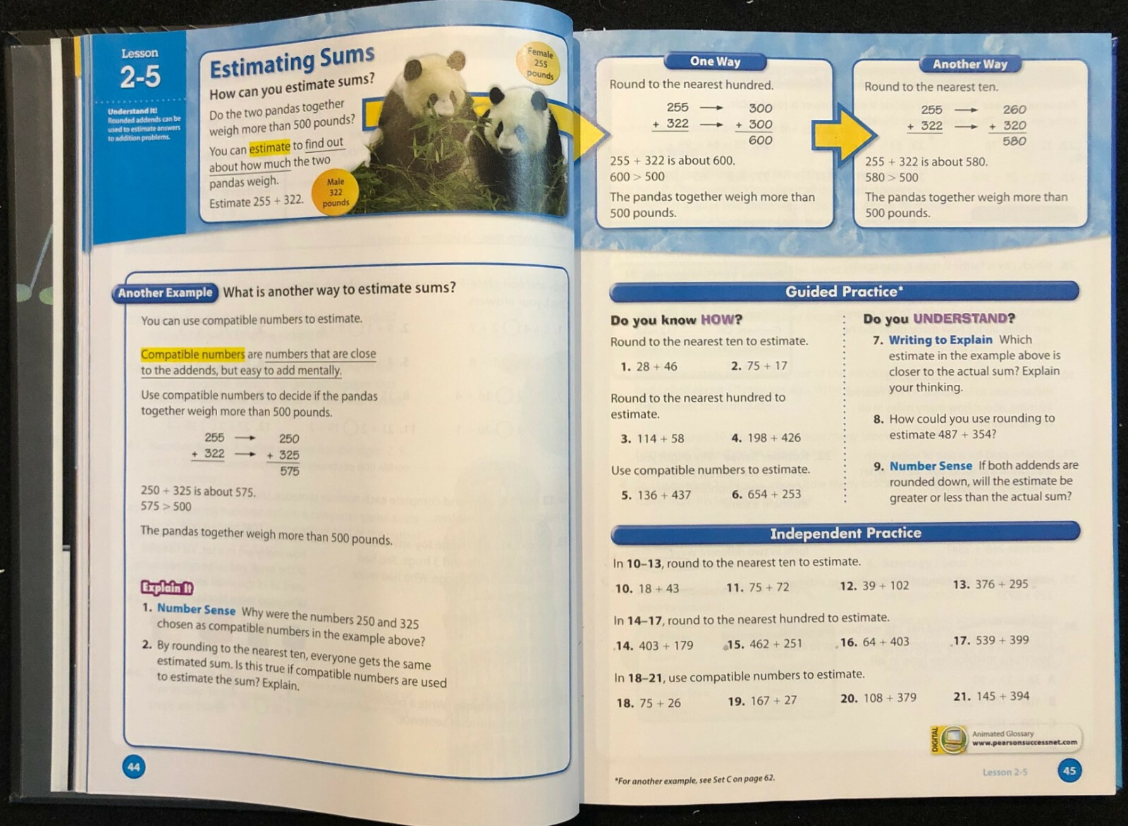 3rd Grade – (2009) Pearson enVision Math – Student Textbook