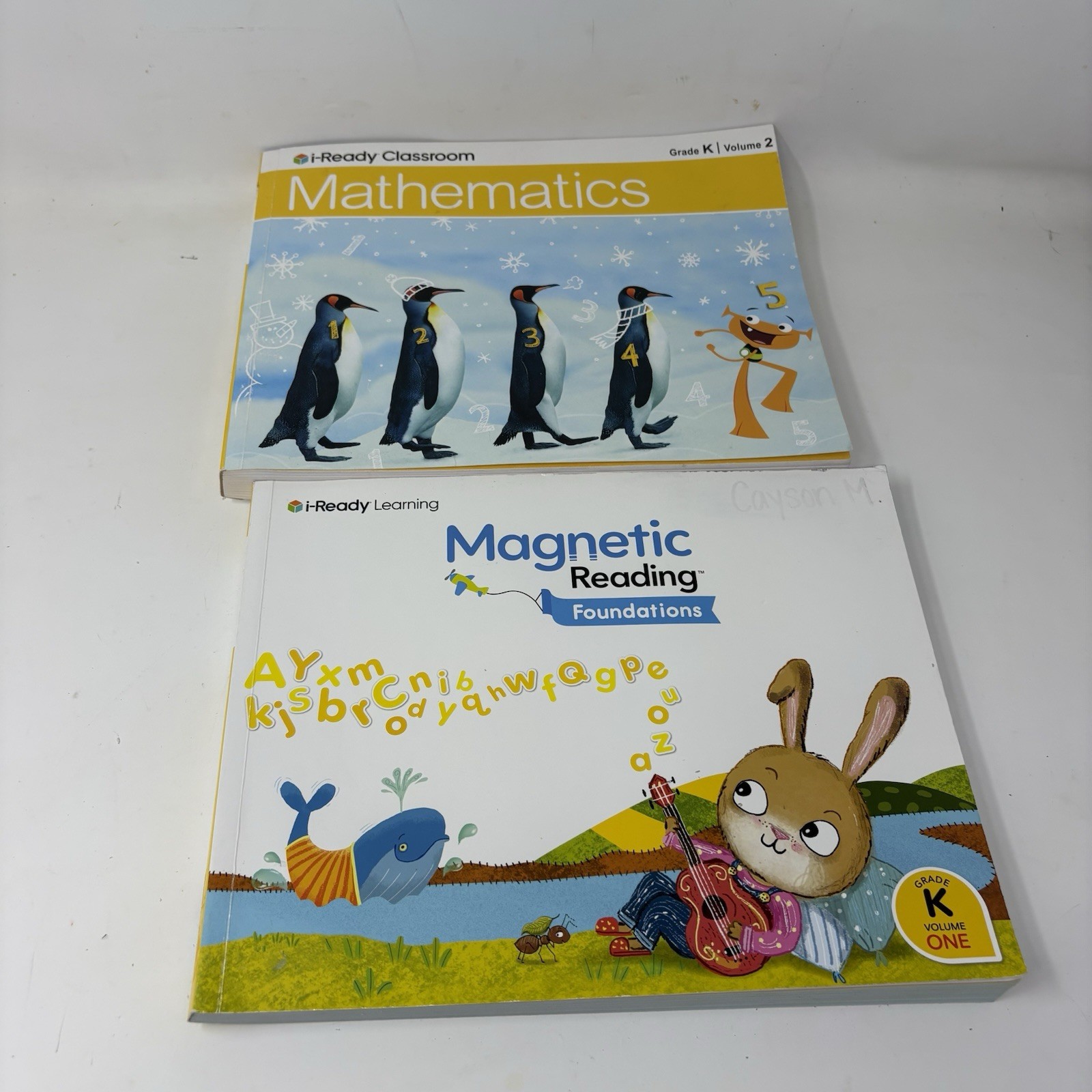 i-Ready Math Grade K Vol 2 & Magnetic Reading Foundations Vol 1 Workbook Lot