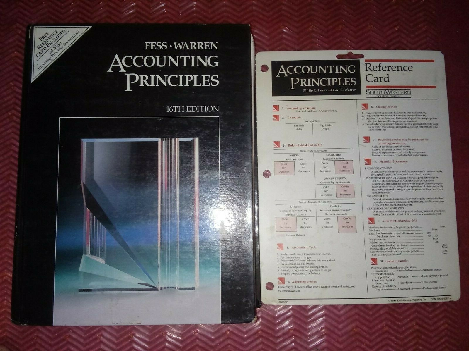 SWC-Accounting: Accounting Principles by Philip E. Fess (1989, Paperback)