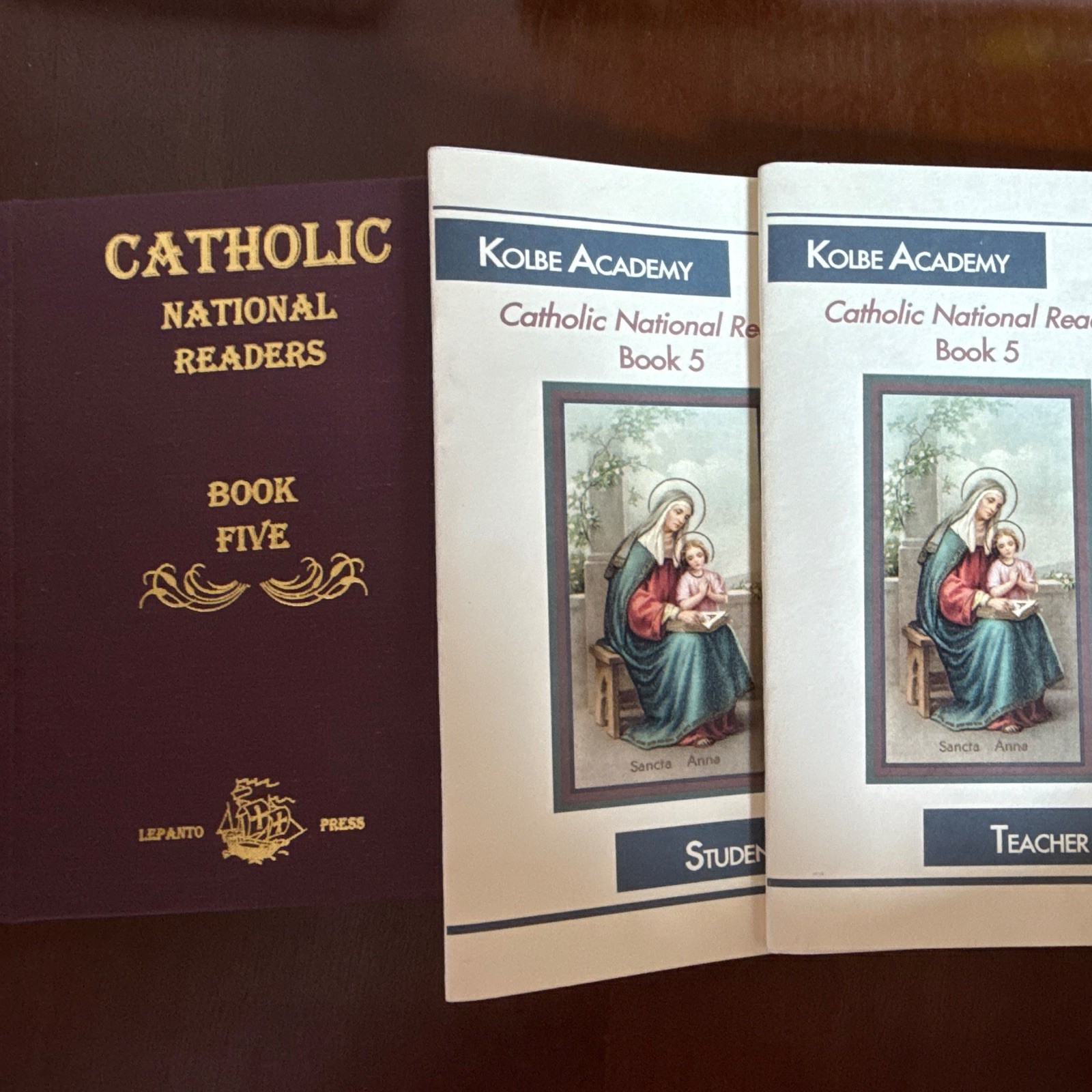 Catholic National Reader Book Five & Kolbe Study Guide 5 Teacher’s & Students ed