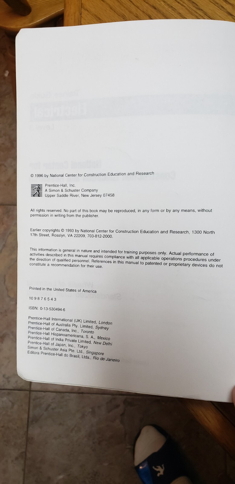 Trainee Guide Electrical – Level 3 – Wheels of Learning 1996 USED
