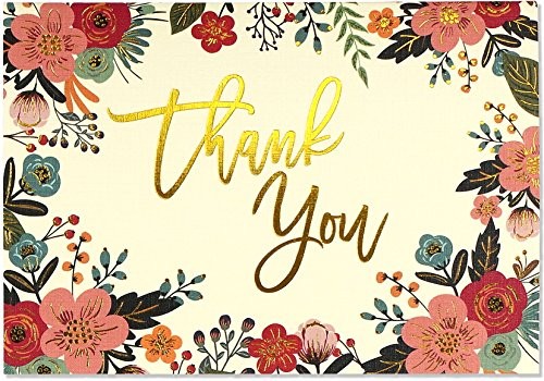 FLORAL FRAME THANK YOU NOTES (STATIONERY, NOTE CARDS, By Peter Pauper Press NEW
