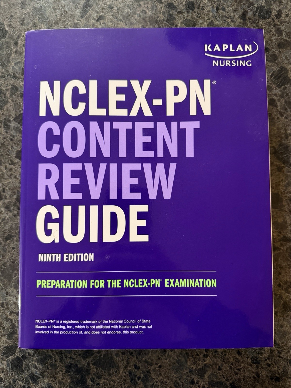 NCLEX-RN CONTENT REVIEW GUIDE NINTH EDITION BY KAPLAN PAPERBACK