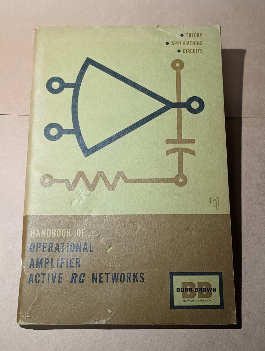 Handbook of Operational Amplifier Active RC Networks Burr-Brown 1966 1st Ed