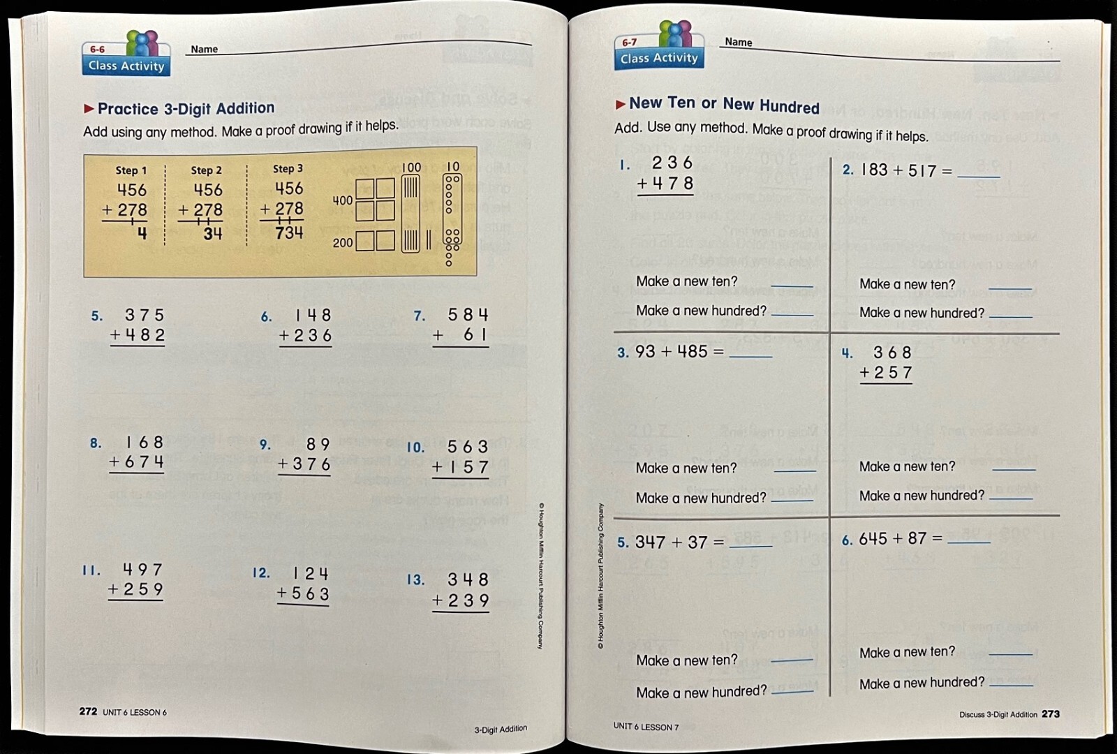 2nd – MATH EXPRESSIONS Common Core – STUDENT WORKBOOKS (Vol. 1 & 2) (2013)