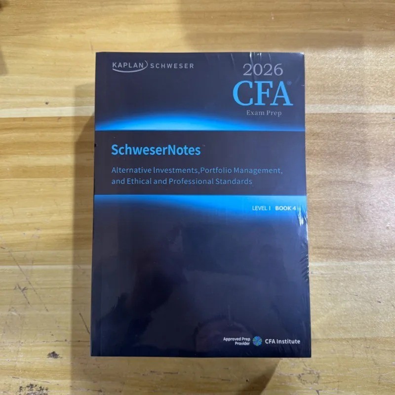 2026 CFA Level 1 Kaplan SchweserNotes Preparation Material, 4 book set