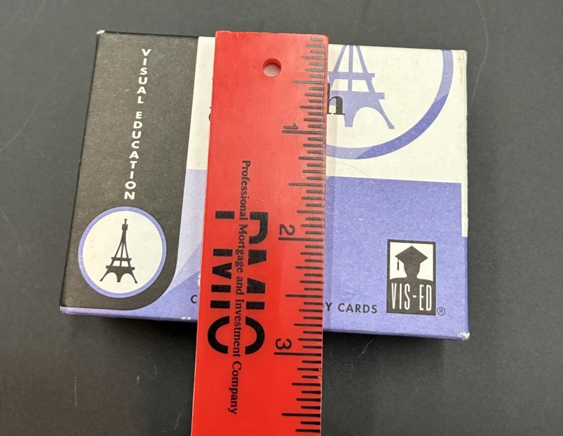 French Compact Conversation Facts Study Cards Visual Education Barely Used
