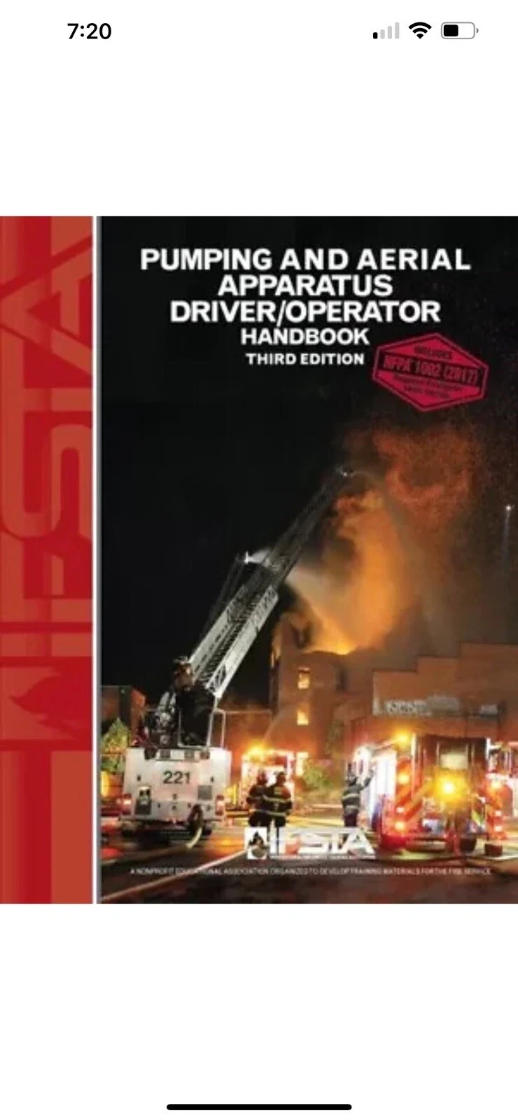 IFSTA Pumping &Aerial Apparatus Driver/ Operator Handbook 3rd Edition New Sealed