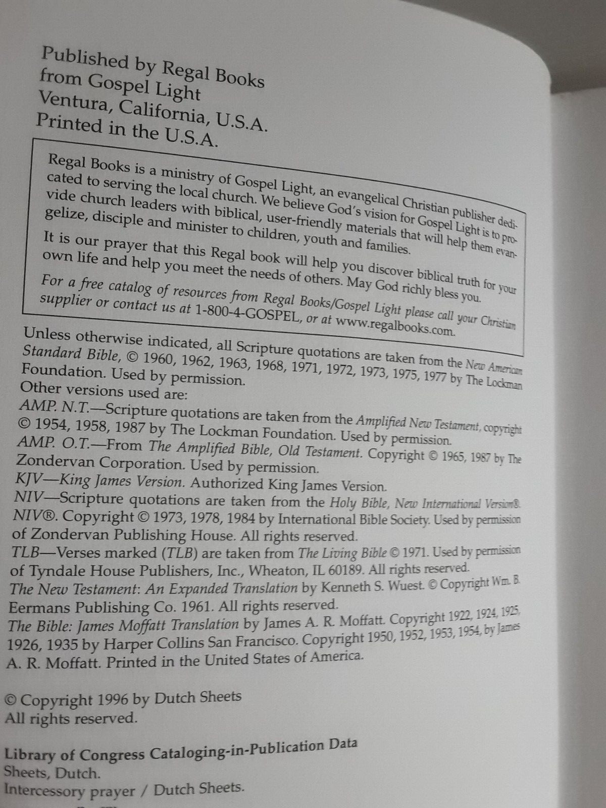 Intercessory Prayer Dutch Sheets God Use Your Prayers Move Heaven & Earth 1996