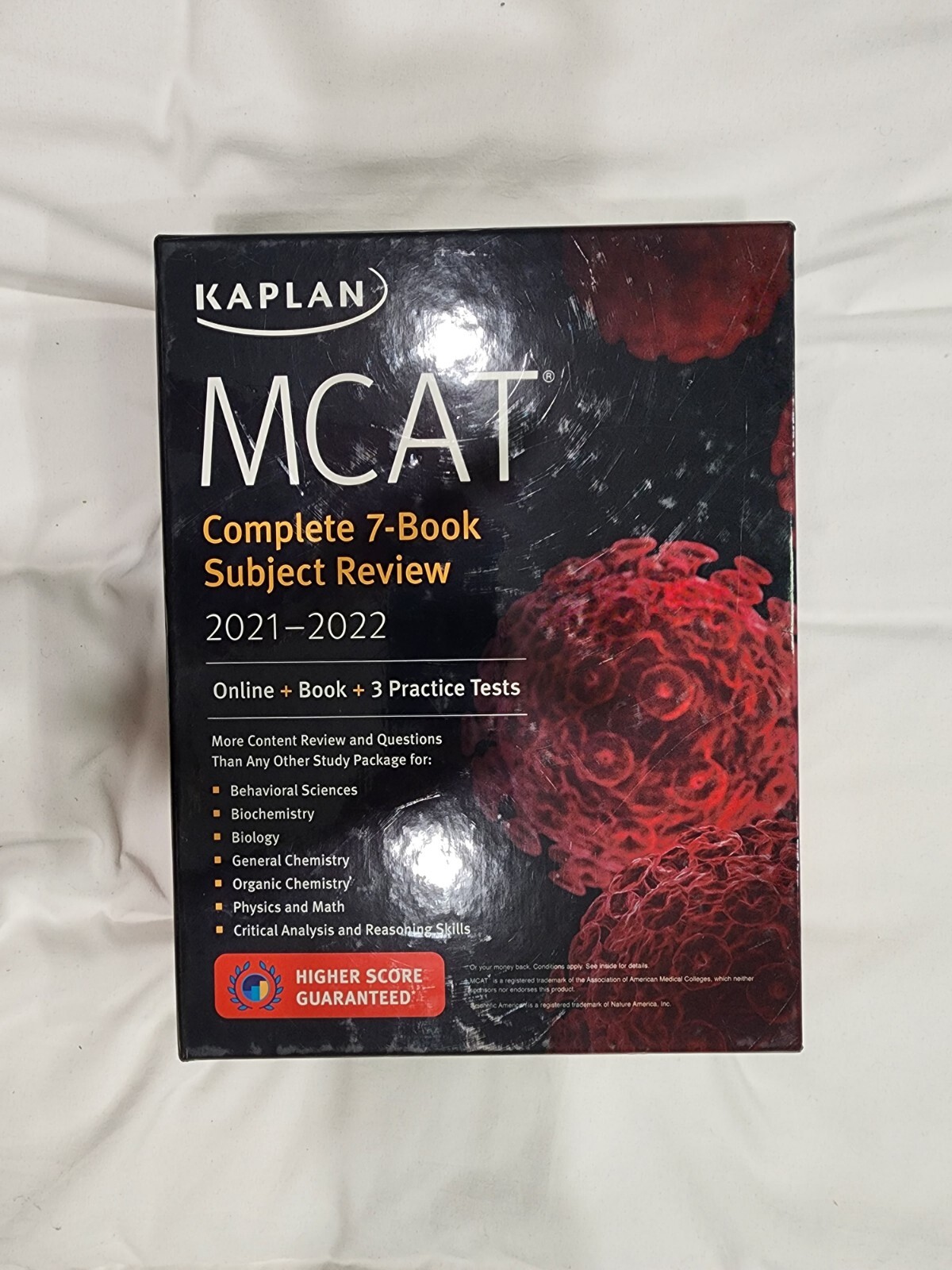Kaplan MCAT Complete 7-book Subject Review 2021-2022 + Quicksheets