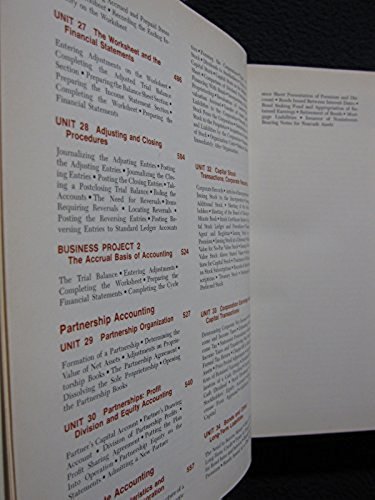 Accounting: Principles and Applications: Parts 1 and 2 [Jan 01, 1981] Brock, ..