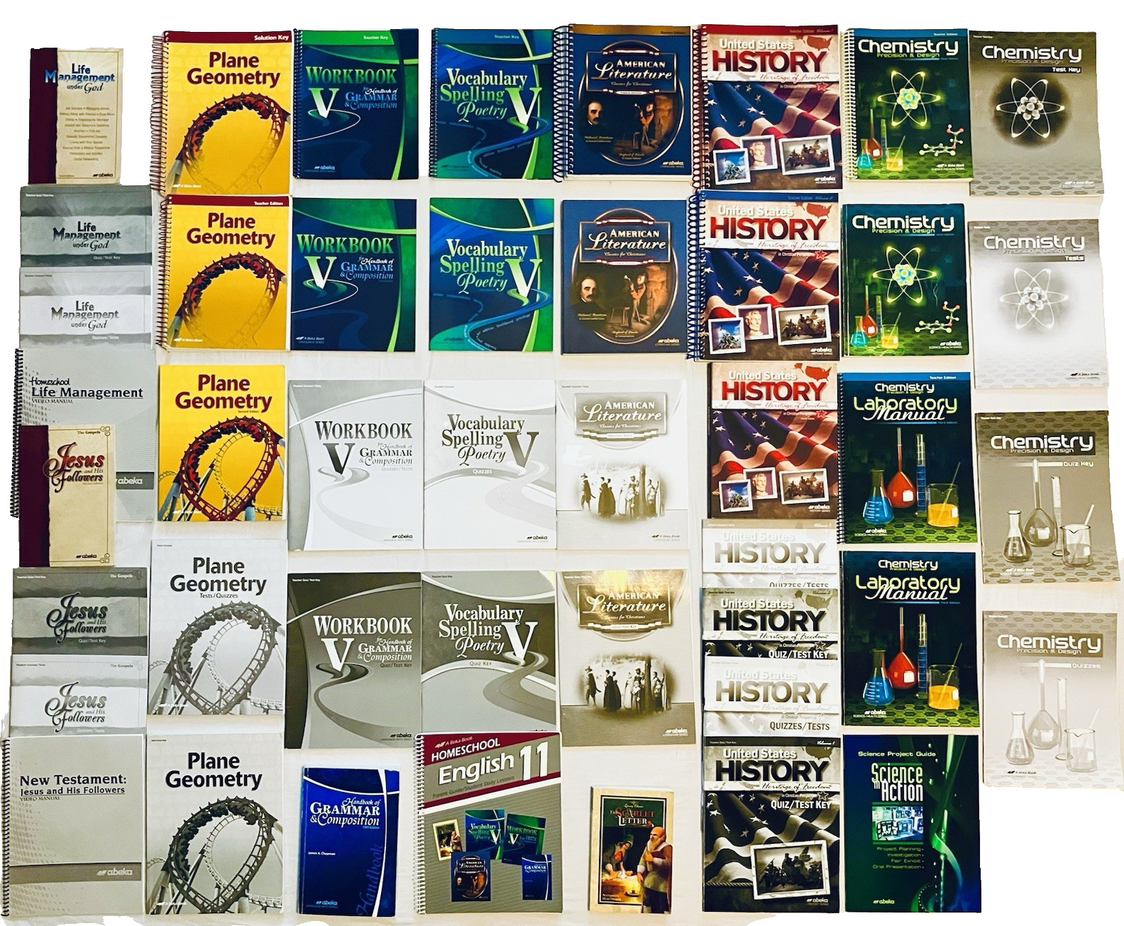 Abeka 11th Grade 11 Lot 44 Curriculum Complete Set Parent Student Kits + Bible
