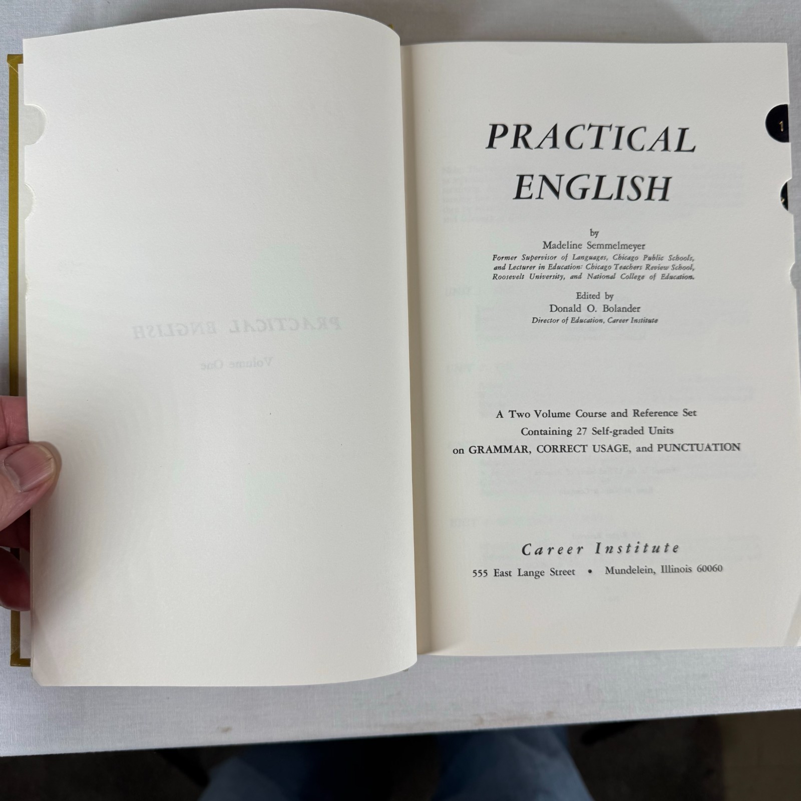 Practical English Program 2 Volume Set ~ English Grammar ~ Career Institute 1966